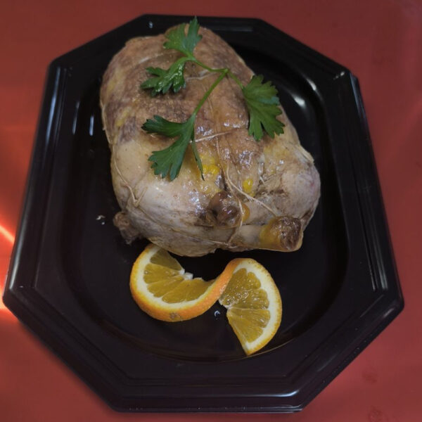 Canette farcie aux oranges confites cuites - 8 pers.