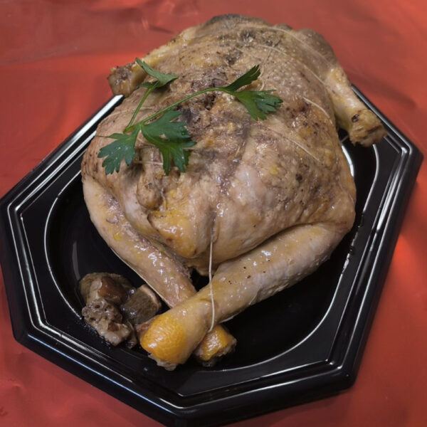 Chapon farci aux cèpes cuit - 10/12 pers.