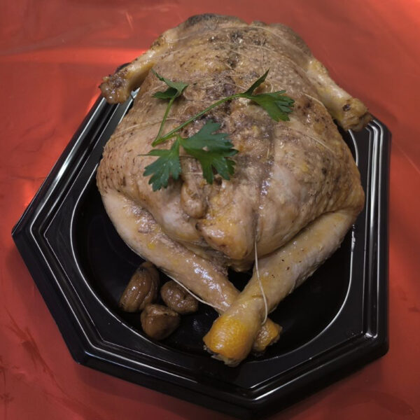 Chapon farci aux marrons cuits - 10/12 pers.