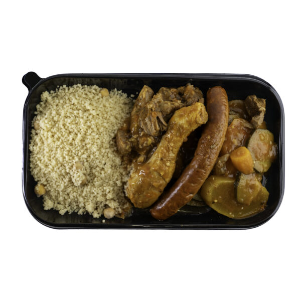 Couscous mouton, poulet, merguez, semoule - la part