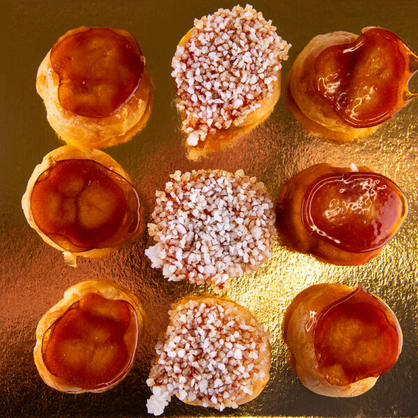 Petit chou caramélisé crème vanillée