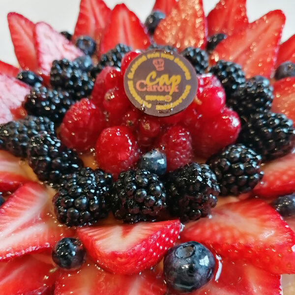 Tarte framboises myrtilles